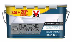 Peinture V33 Blanc Perfect Mat 3L Plafond